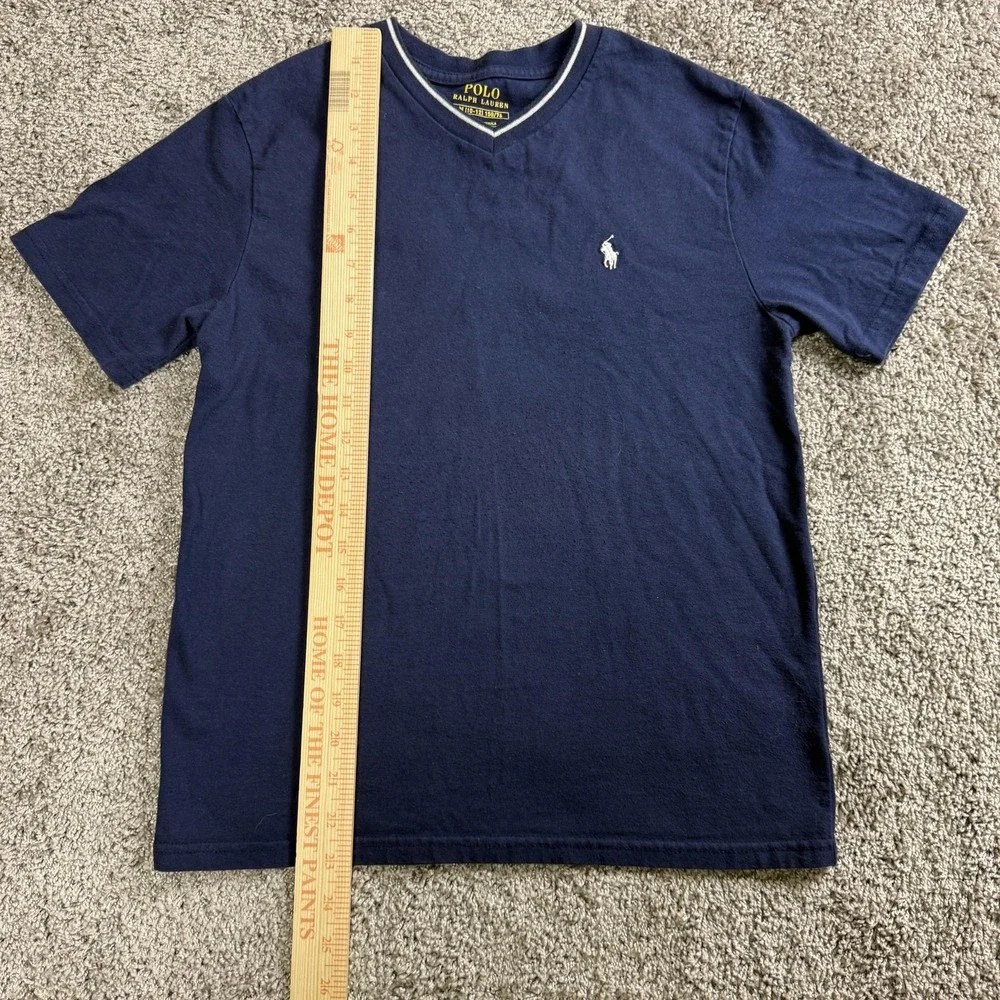 Polo Ralph Lauren Boys Shirt Medium 10-12 V Neck Pony Youth Top Old Money Preppy
